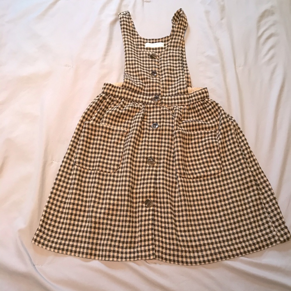 ZARA plaid pinafore dress size 9